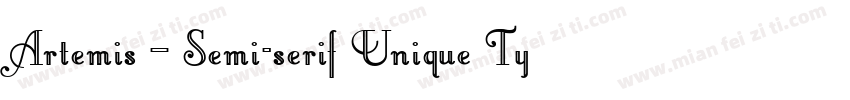 Artemis – Semi-serif Unique Typefac字体转换